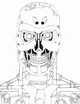 Terminator Drawing Getdrawings Portrait V1 sketch template