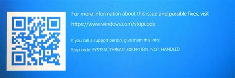 fix system thread exception not handled blue screen of