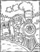 Train Coloring Christmas Pages Trains Sheets Kids Collection Car sketch template