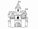 Castle Fantasy Coloring Coloringcrew sketch template