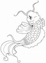 Koi Fish Coloring Pages Japanese Carp Tattoo Printable Template Drawing Kids Colouring Outline Stencils Adults Coy Stencil Azcoloring Sheets Adult sketch template
