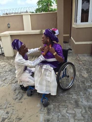 crippled woman shares lovely    wedding ng