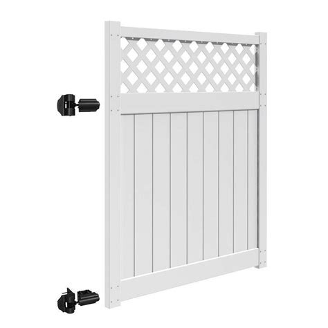 veranda valley  ft    ft  white vinyl  assembled fence gate