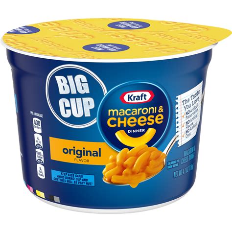 kraft easy mac original flavor macaroni  cheese  oz big cup walmartcom walmartcom