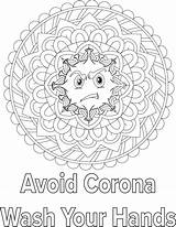 Virus Corona Community sketch template