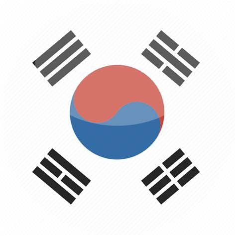 south circle gloss flag korea icon   iconfinder