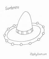 Maracas Sombrero sketch template