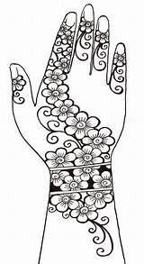 Henna Coloring Tattoo Designs Mehndi Adult Tattoos Pages Hand Stencils Life Color Patterns Mehendi sketch template
