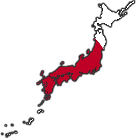 japan flag map
