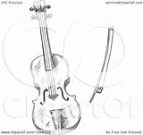 Violin Bow Sketched Clipart Gray Illustration Vector Drawing Royalty Tradition Sm Getdrawings sketch template