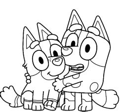 bluey coloring page