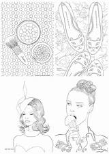 Coloring Book Fashion sketch template