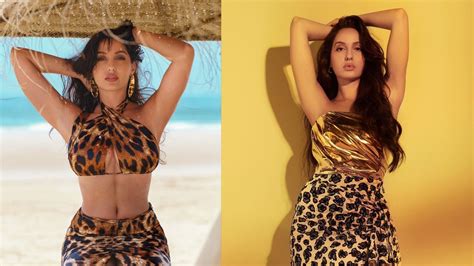 Nora Fatehis Sexy Hourglass Body In These Cheetah Printed Outfits Are