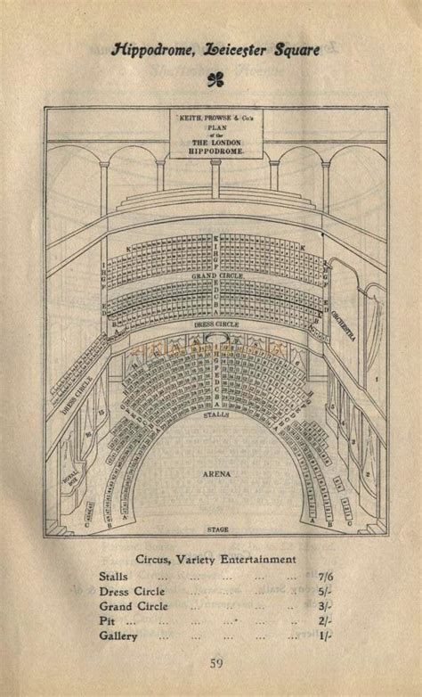 london hippodrome theatre seating plan pre