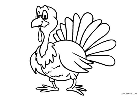 printable turkey coloring pages  kids