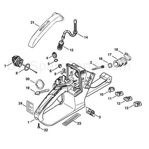 ms stihl chainsaw parts diagram
