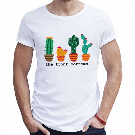 brand name male t shirts funny cacti party printed casual t shirt punk