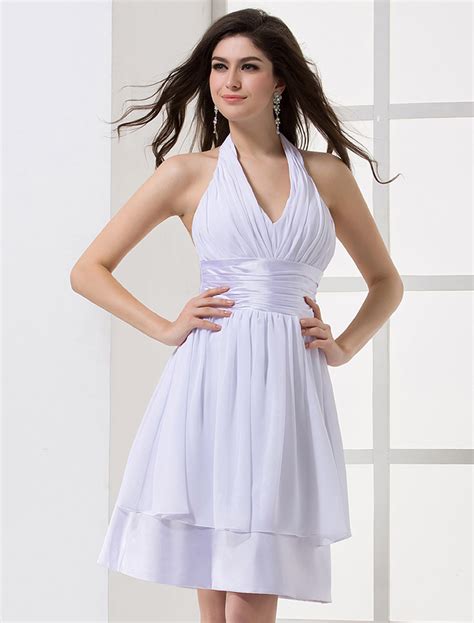 beautiful classic white satin halter women s evening dress