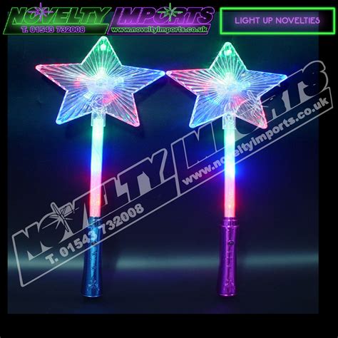 led rgb pantomime flashing star stick glow wand