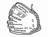 Gant Beisebol Luva Receveur Colorear Bola Desenho Basebol Coloritou Baseball sketch template