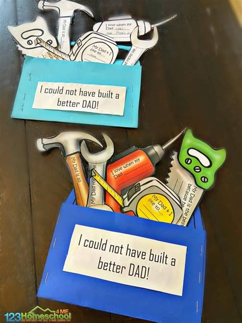 cute toolbox printable fathers day craft fathers day activities