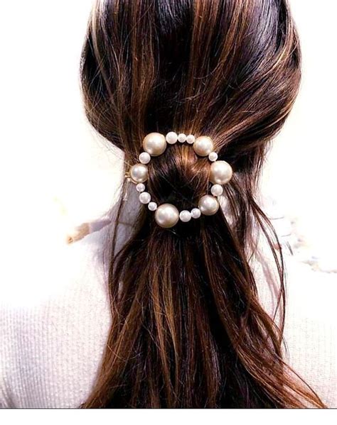 cool hair pin with pearls women fashion hair