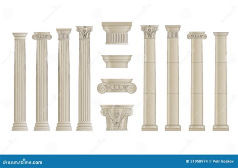 columns set  stock images image