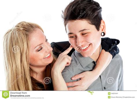same sex couple isolated on white background stock image image 34201841