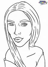 Kim Kardashian Coloring Pages Celebrities Kardashians sketch template