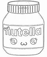 Nutella sketch template