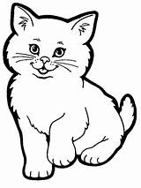 Cat Coloring Pages Kids Cute Printable Cats Color Drawing Small Sheets Cartoon Top Chat Colouring Clipart Colour Printables Sheet Print sketch template