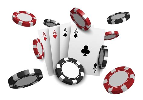 casino poker cards  playing chips isolated  white background