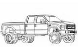 Ford Coloring Dually Truck Lifted F350 Pages Pickup F150 Printable sketch template
