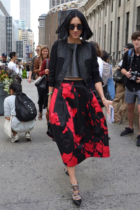 street style 20 ways to wear the midi skirt flare