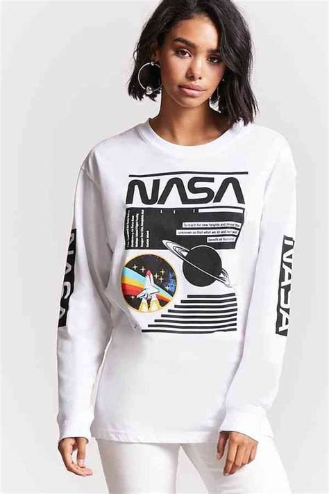 Forever 21 Nasa Graphic Long Sleeve Tee Nasa Clothes Nasa Shirt