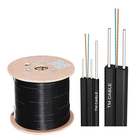 ftth flat drop fiber optic cable single mode  cores  groove design