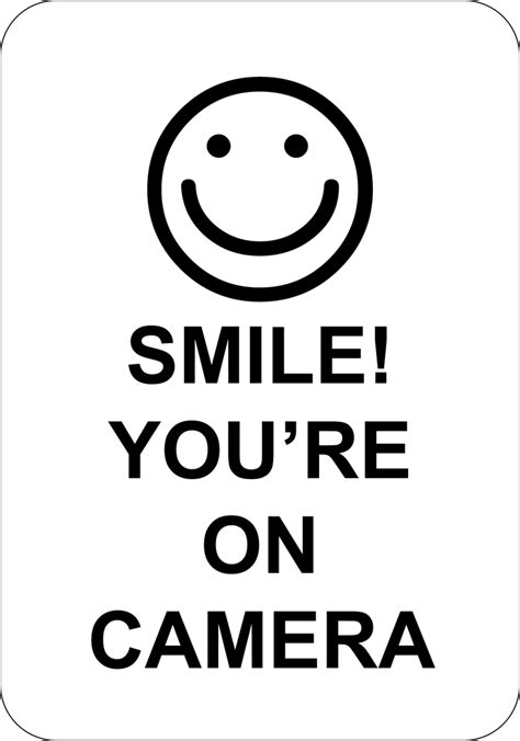 printable smile youre  camera sign printable printable word