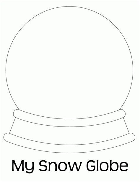 snowglobe coloring pages coloring home