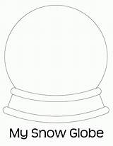 Template Snowglobe Globes Blank Coloringhome sketch template