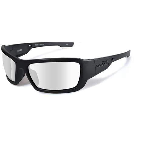 Wiley X Wx Knife Black Ops Tactical Safety Glasses Clear Lenses