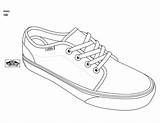 Vans Coloring Drawing Pages Shoe Template Blank Shoes Templates Sneaker Getdrawings Sketch Popular sketch template