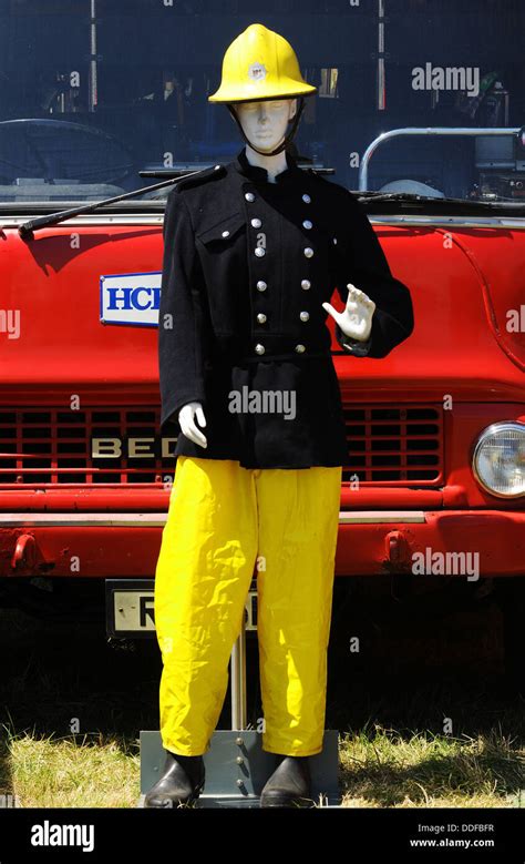 historic firefighters uniform britain uk stock photo alamy