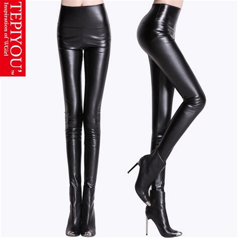 tight leather pants women trousers pu new fall and winter clothes waist