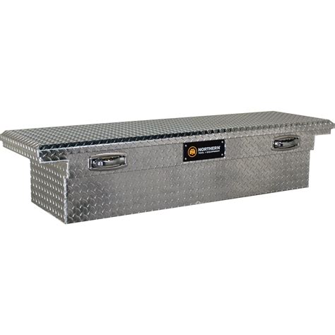 Northern Tool 63in Crossover Low Profile Truck Tool Box Diamond Plate