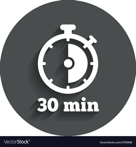 timer sign icon  minutes stopwatch symbol vector image