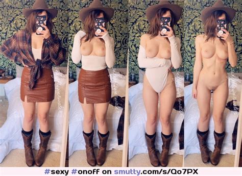 Sexy Onoff Dressedundressed Selfie Glorious Tits Pussy Boots