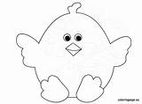 Chick Coloring Pages Printable Cute Coloringpage Eu sketch template