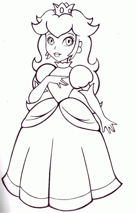 princess daisy  peach coloring pages coloring home