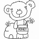 Bear Coloring Honey Color Mountain Bears sketch template