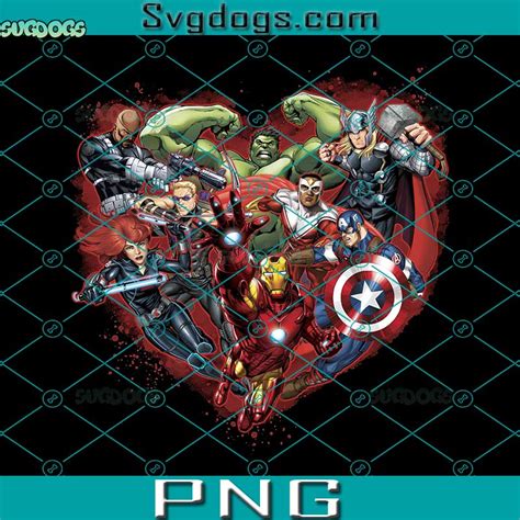 marvel avengers heart group shot valentine png marvel avengers